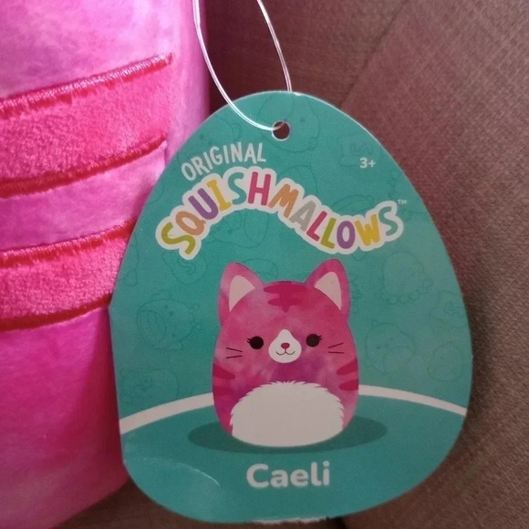 NWT Original Squishmallows 8” Caeli the Pink Purple Tie-Dye Tabby Cat kids girls - Picture 3 of 4